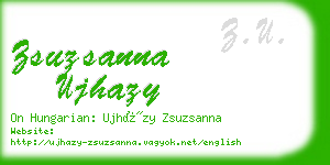 zsuzsanna ujhazy business card